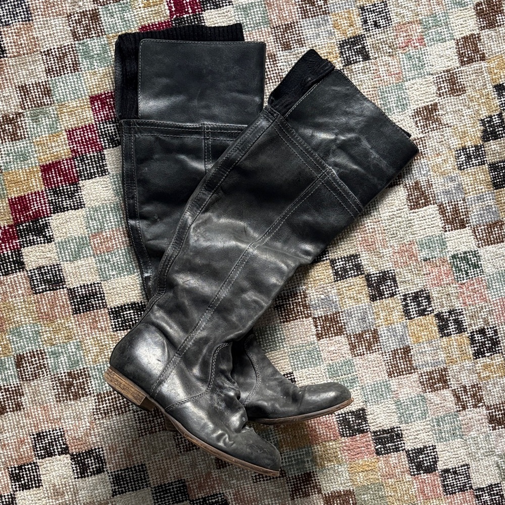 Steve Madden Black Over the Knee Boots